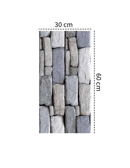 Set 10 x tapet autoadeziv decorativ 30x60 model caramida gri
