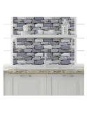 Set 10 x tapet autoadeziv decorativ 30x60 model caramida gri
