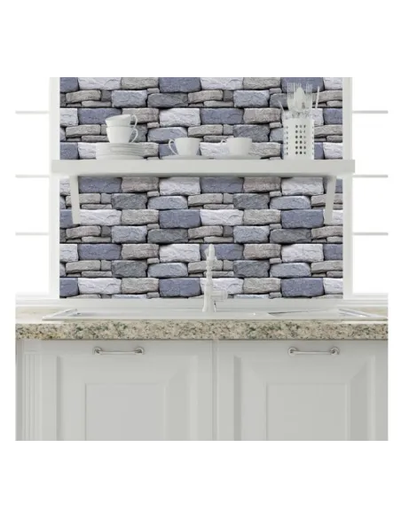 Set 10 x tapet autoadeziv decorativ 30x60 model caramida gri