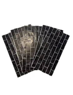 Set 10 x tapet autoadeziv decorativ 30x60 model caramida neagra