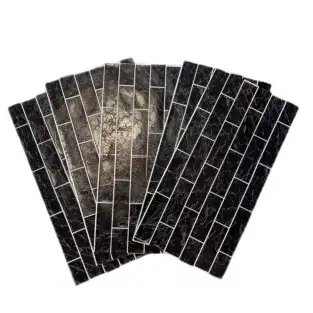 Set 10 x tapet autoadeziv decorativ 30x60 model caramida neagra