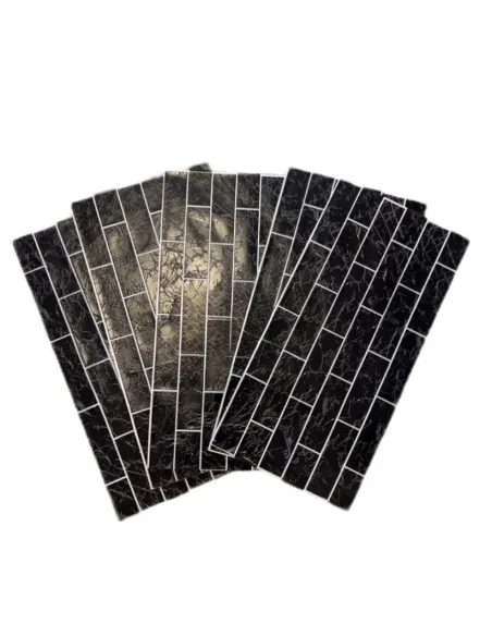 Set 10 x tapet autoadeziv decorativ 30x60 model caramida neagra