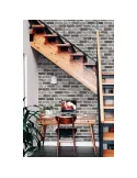 Set 10 x tapet autoadeziv decorativ 30x60 model caramida gri-alb