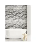 Set 10 x tapet autoadeziv decorativ 30x60 model caramida gri-alb