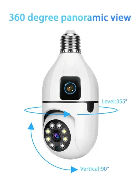 Camera dubla de supraveghere in bec, Wi-Fi Jortan, JTZ-9696, night vision + Card memorie 32gb