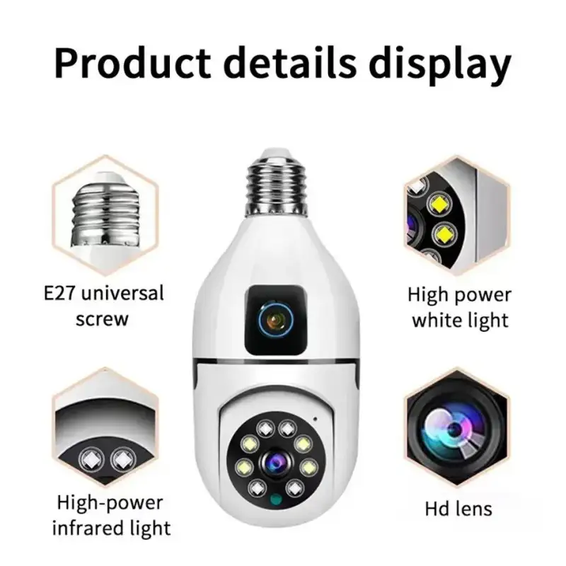 Camera dubla de supraveghere in bec, Wi-Fi Jortan, JTZ-9696, night vision + Card memorie 32gb