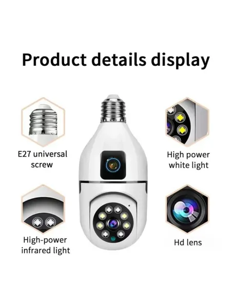 Camera dubla de supraveghere in bec, Wi-Fi Jortan, JTZ-9696, night vision + Card memorie 32gb