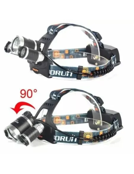 Lanterna de cap 3 x Led Cree XML, T6, frontala