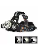 Lanterna de cap 3 x Led Cree XML, T6, frontala