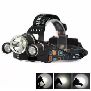Lanterna de cap 3 x Led Cree XML, T6, frontala