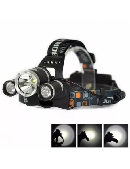 Lanterna de cap 3 x Led Cree XML, T6, frontala