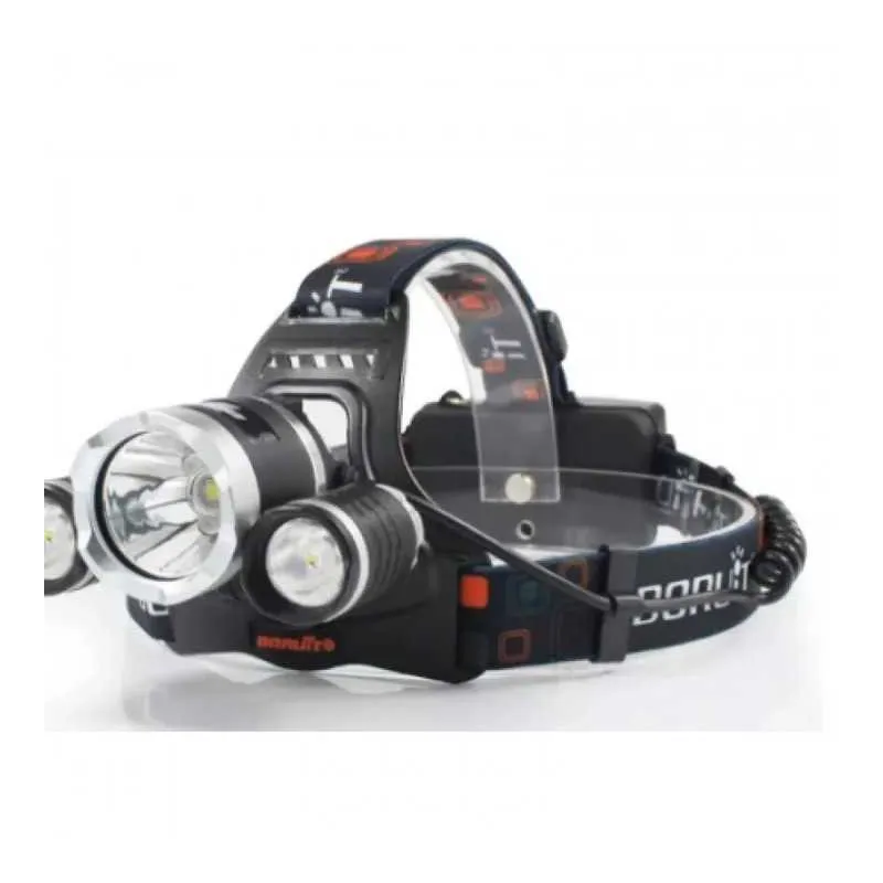 Lanterna de cap 3 x Led Cree XML, T6, frontala