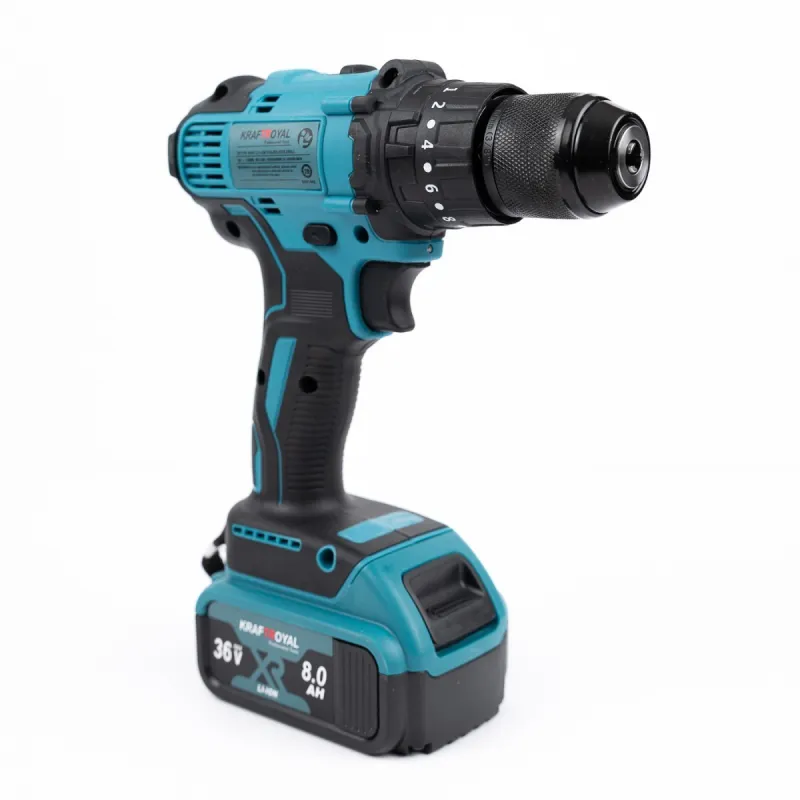 Set Bormasina de impact si masina de insurubat, 2 acumulatori, 36V,10A, KRAFT ROYAL