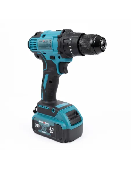 Set Bormasina de impact si masina de insurubat, 2 acumulatori, 36V,10A, KRAFT ROYAL