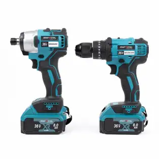 Set Bormasina de impact si masina de insurubat, 2 acumulatori, 36V,10A, KRAFT ROYAL