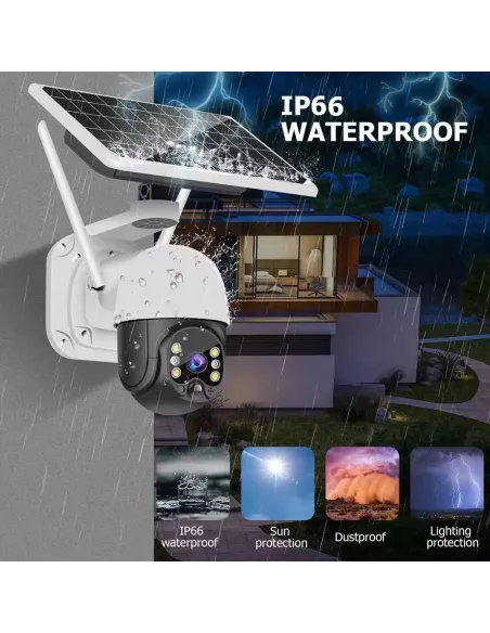 Camera Wifi cu panou solar, 3MP, 1080P, Detectare umana, JT-8181XM