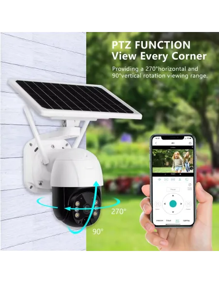 Camera Wifi cu panou solar, 3MP, 1080P, Detectare umana, JT-8181XM