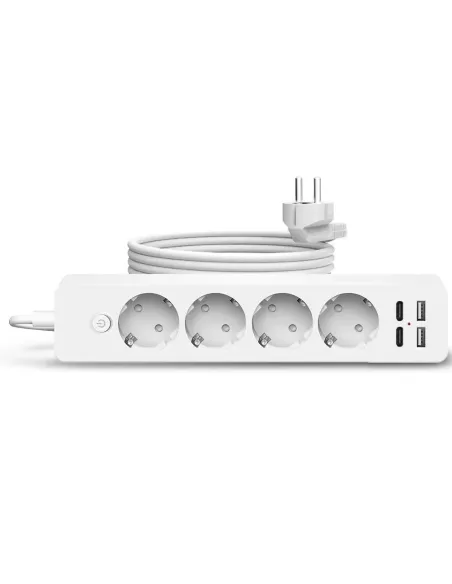 Prelungitor 4 prize, 2 porturi USB si 2 Type-C, 2m , Jortan