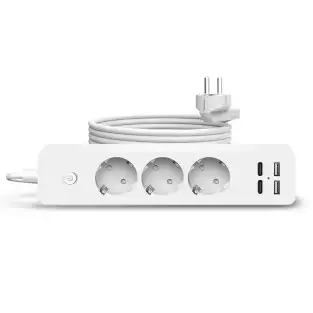 Prelungitor 3 prize, 2 porturi USB si 2 Type-C, 2m , Jortan