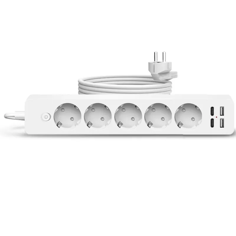 Prelungitor 5 prize, 2 porturi USB si 2 Type-C, 2m , Jortan