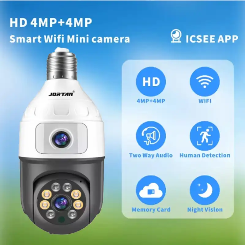 Camera dubla de supraveghere in bec, Wi-Fi Jortan, JTZ-9696, night vision + Card memorie 32gb