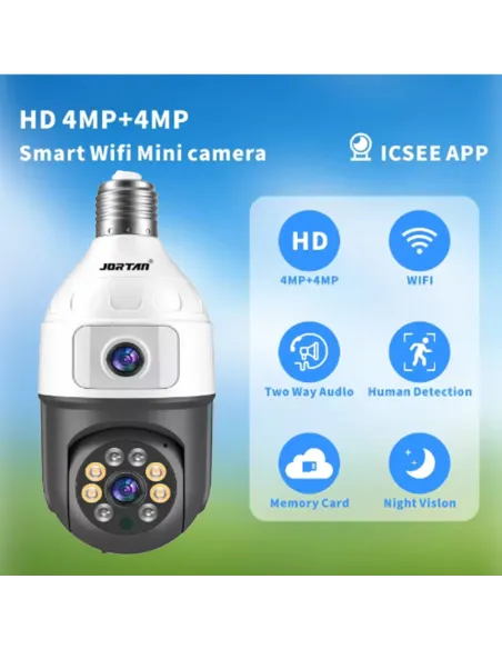 Camera dubla de supraveghere in bec, Wi-Fi Jortan, JTZ-9696, night vision + Card memorie 32gb