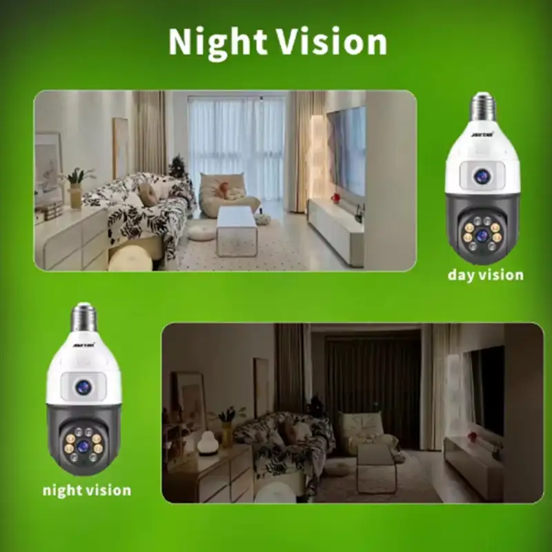 Camera dubla de supraveghere in bec, Wi-Fi Jortan, JTZ-9696, night vision + Card memorie 32gb