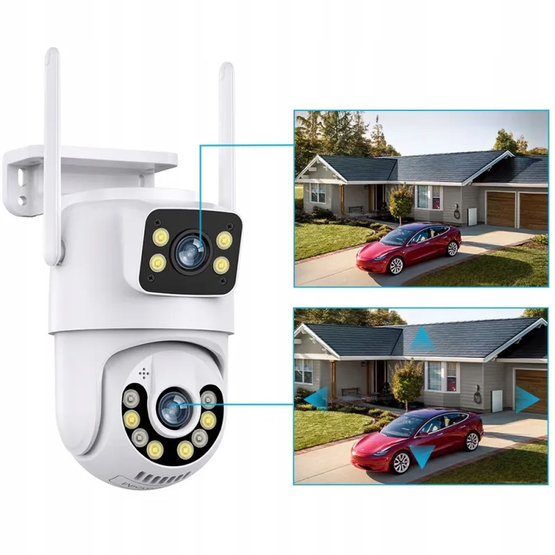 Camera video dubla 360 WiFi , Jortan 6MP, JTZ-9697 + CARD 32 GB