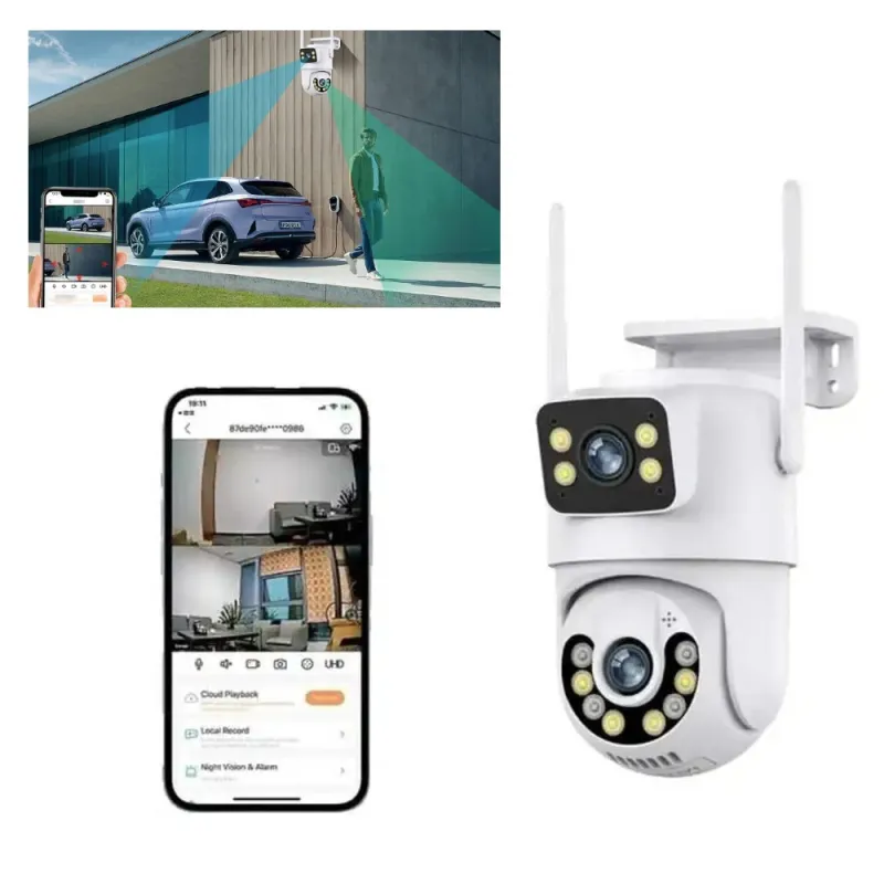 Camera video dubla 360 WiFi , Jortan 6MP, JTZ-9697 + CARD 32 GB