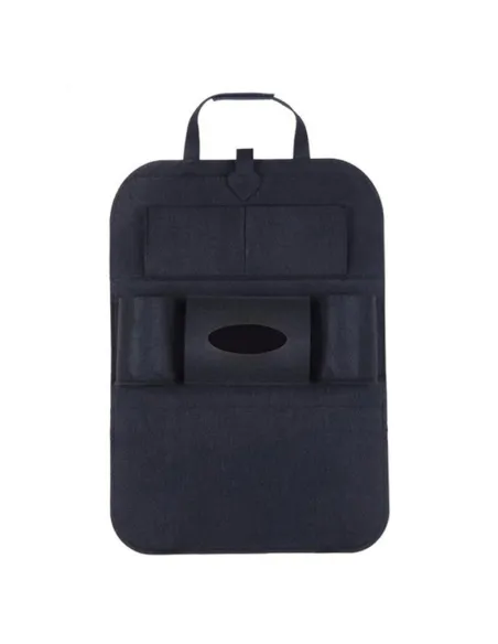 Organizator pentru scaun auto, buzunare din pasla, negru