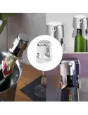 4 x Dop Reutilizabil Otel inoxidabil pentru șampanie și vin roșu