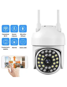 Set 2 Camere IP 360° WiFi JT-8161QJ cu 4 Carduri 32GB | Live & Noapte 2