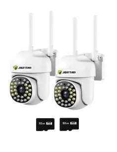 Set 2 Camere IP 360° WiFi JT-8161QJ cu 4 Carduri 32GB | Live & Noapte