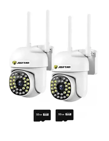 Set 2 Camere IP 360° WiFi JT-8161QJ cu 4 Carduri 32GB | Live & Noapte