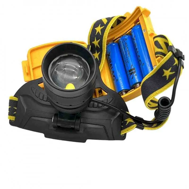 Lanterna frontala LED P50, 20W, 3x18650, 3000 mAh