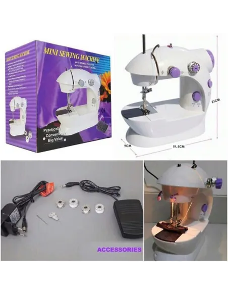 Mini masina de cusut portabila cu pedala