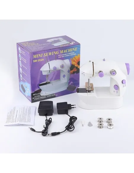 Mini masina de cusut portabila cu pedala