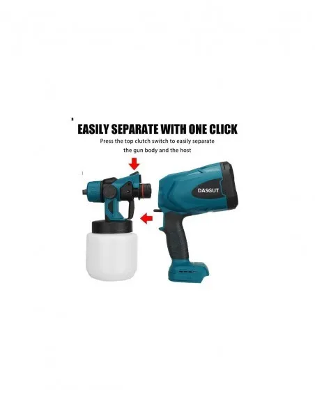 Pistol de vopsit 24V cu 2 acumulatori,rezervor 800 ML, putere 650 ML/ min