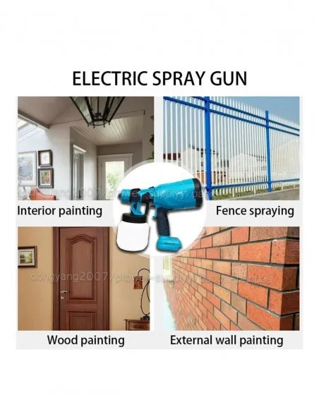 Pistol de vopsit 24V cu 2 acumulatori,rezervor 800 ML, putere 650 ML/ min