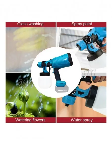 Pistol de vopsit 24V cu 2 acumulatori,rezervor 800 ML, putere 650 ML/ min