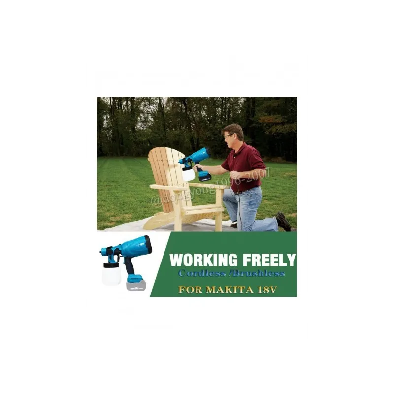 Pistol de vopsit 24V cu 2 acumulatori,rezervor 800 ML, putere 650 ML/ min