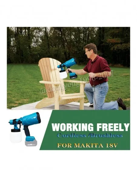 Pistol de vopsit 24V cu 2 acumulatori,rezervor 800 ML, putere 650 ML/ min