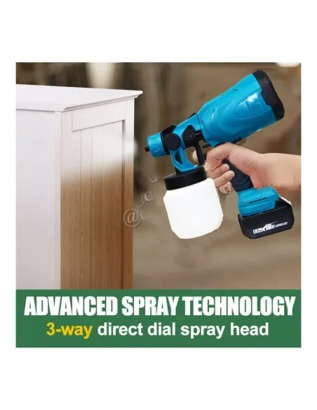 Pistol de vopsit 24V cu 2 acumulatori,rezervor 800 ML, putere 650 ML/ min