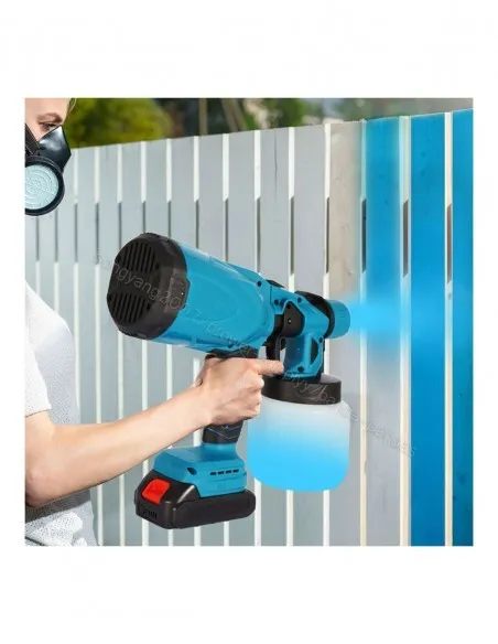 Pistol de vopsit 24V cu 2 acumulatori,rezervor 800 ML, putere 650 ML/ min