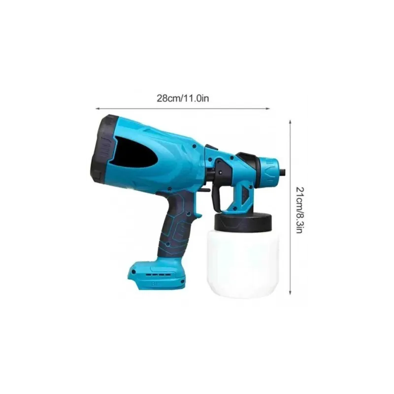 Pistol de vopsit 24V cu 2 acumulatori,rezervor 800 ML, putere 650 ML/ min