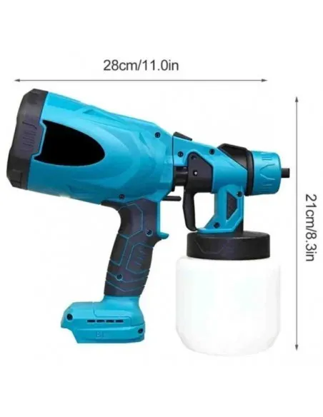 Pistol de vopsit 24V cu 2 acumulatori,rezervor 800 ML, putere 650 ML/ min