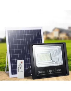 Proiector solar cu panou,  Jortan, 50W/100W/ 200W/ 500W cu telecomanda inclusa si senzor de lumina 2