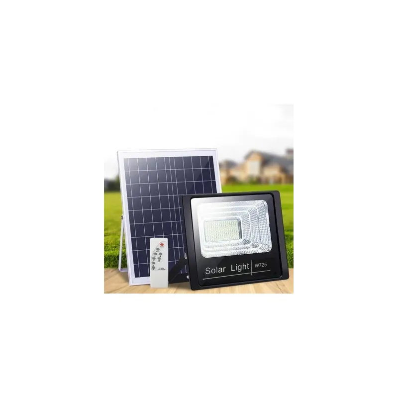 Proiector solar cu panou,  Jortan, 50W/100W/ 200W/ 500W cu telecomanda inclusa si senzor de lumina