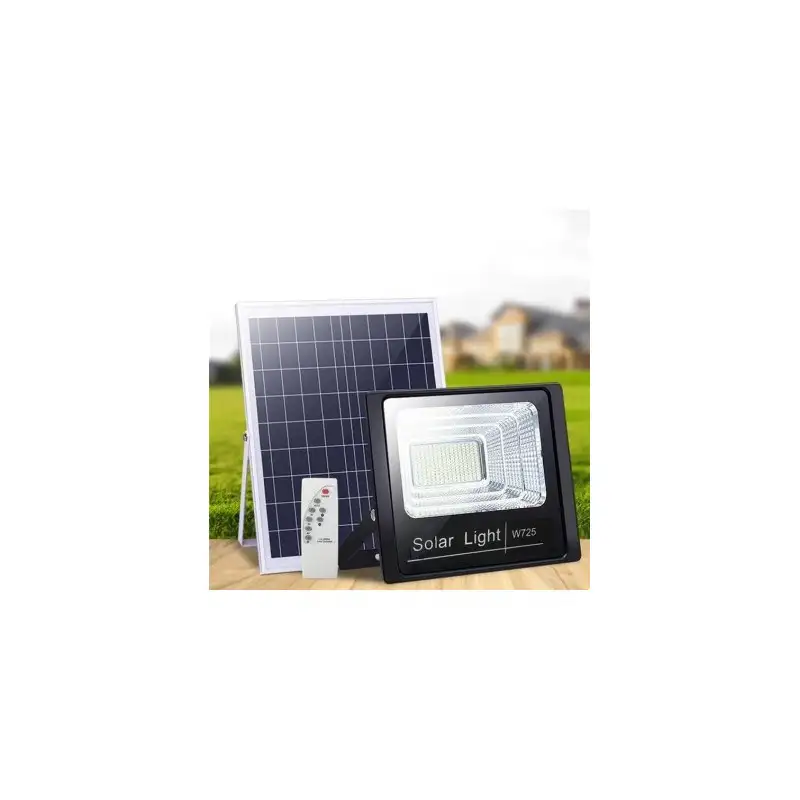 Proiector solar cu panou, Jortan, 50W/100W/ 200W/ 500W cu telecomanda inclusa si senzor de lumina