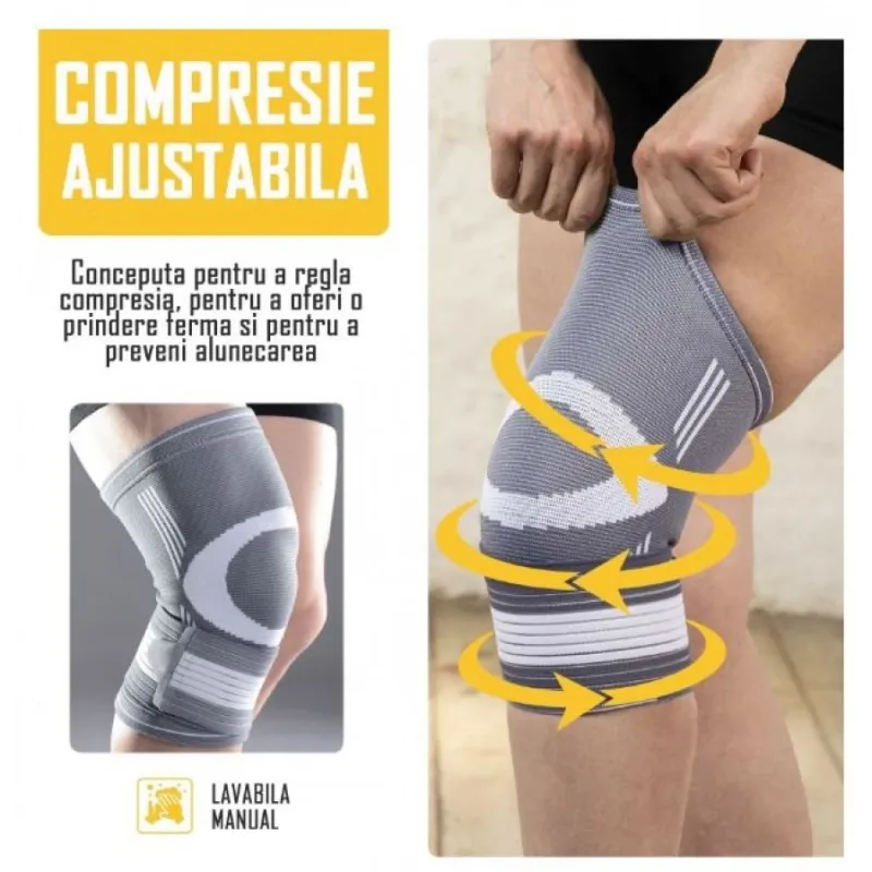 Genunchiera elastica, ideala pentru toate tipurile de sporturi dinamice
